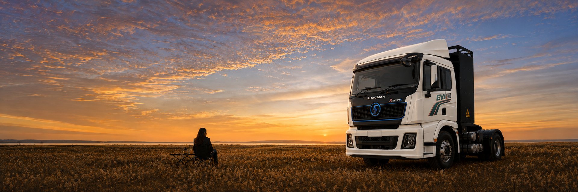 SHACMAN X5000E at sunset